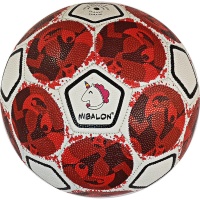 Мяч футбольный "Mibalon",3-слоя  PVC 1.6, 300 гр, машинная сшивка (красный) R18042