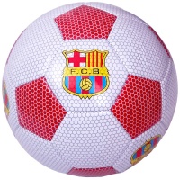 Мяч футбольный клубный "Barcelona", машинная сшивка (бело/красный) E41659-2