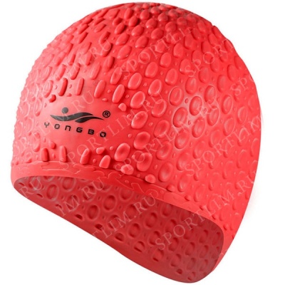 Шапочка для плавания силиконовая Bubble Cap (красная) B31552